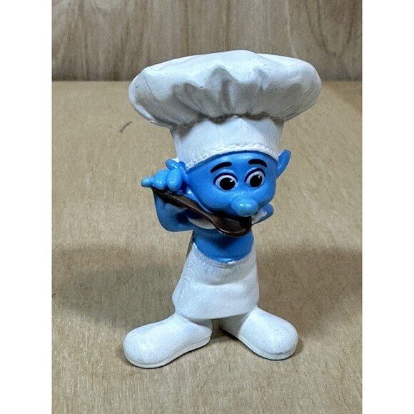 Mcdonalds Happy Meal Replacement Smurf Chef 2011 Loose Figure Only - Picture 1 of 5